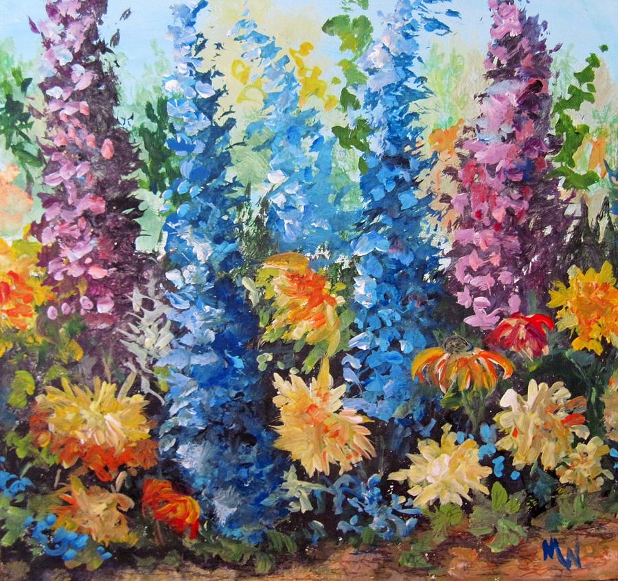 Bevs garden Painting by Megan Walsh
