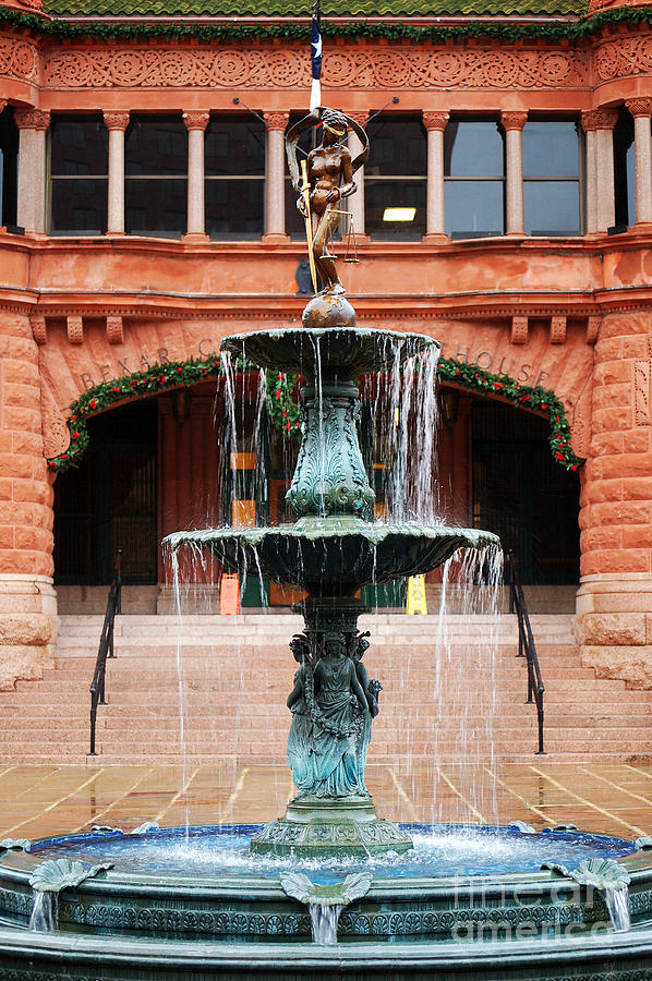 Bexar County Courthouse Blind Naked Justice Fountain San Antonio Texas Photograph by Shawn OBrien