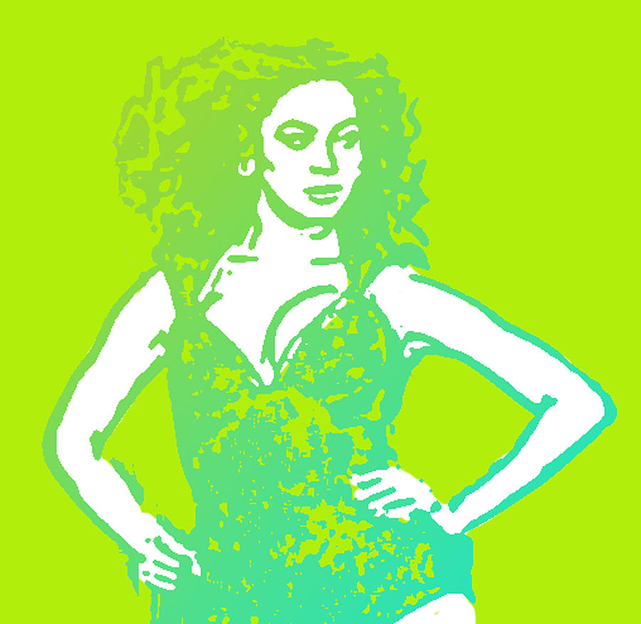Jay Z Digital Art - Beyonce with Lime to go by Tommy Midyette
