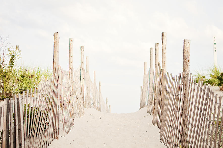Beach Photograph - Beyond the Dunes - Calming Beach Photography by Carolyn Cochrane