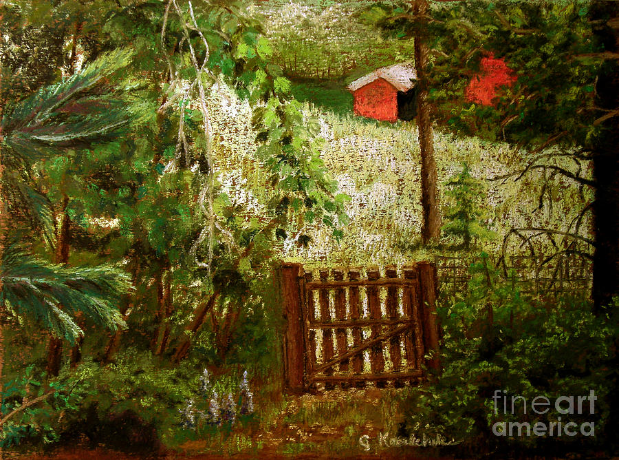 Beyond the Garden Gate Pastel by Carol Kovalchuk