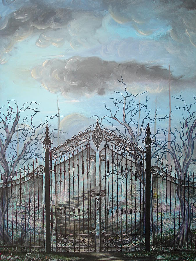 Tree Painting - Beyond The Iron Gates by Krystyna Spink