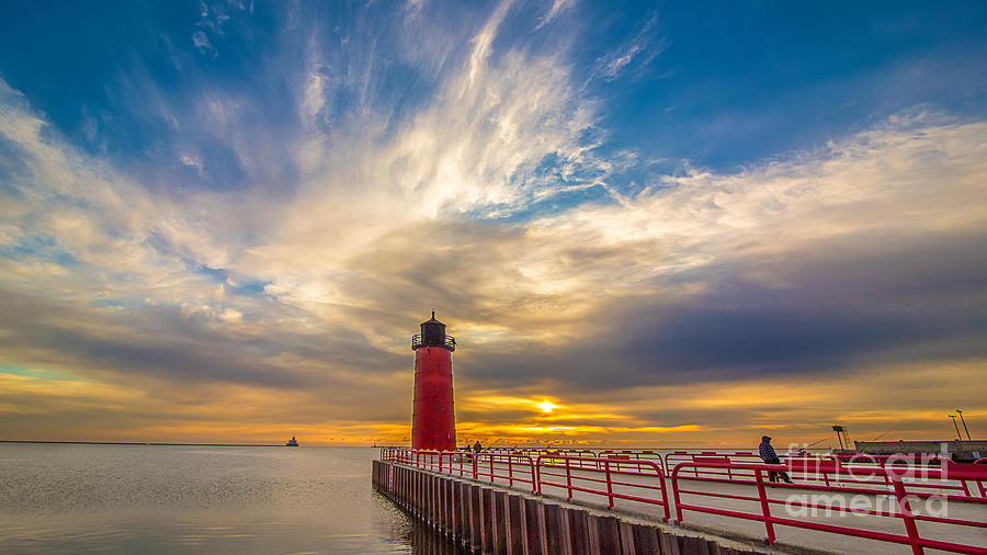 Lake Michigan Photograph - Beyond the Pier by Andrew Slater