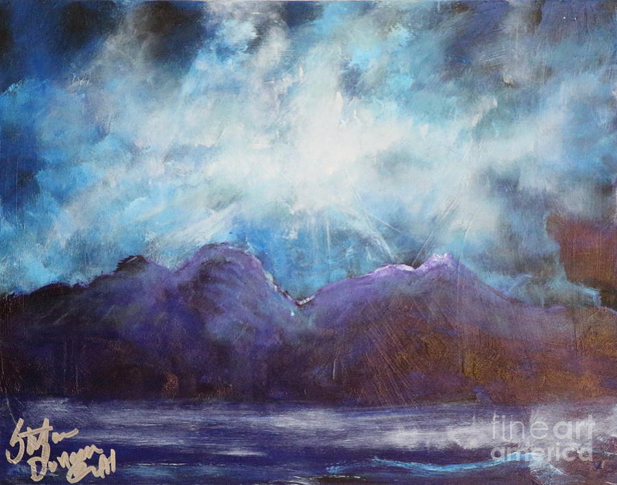Beyond The Purple HIlls Painting by Stefan Duncan