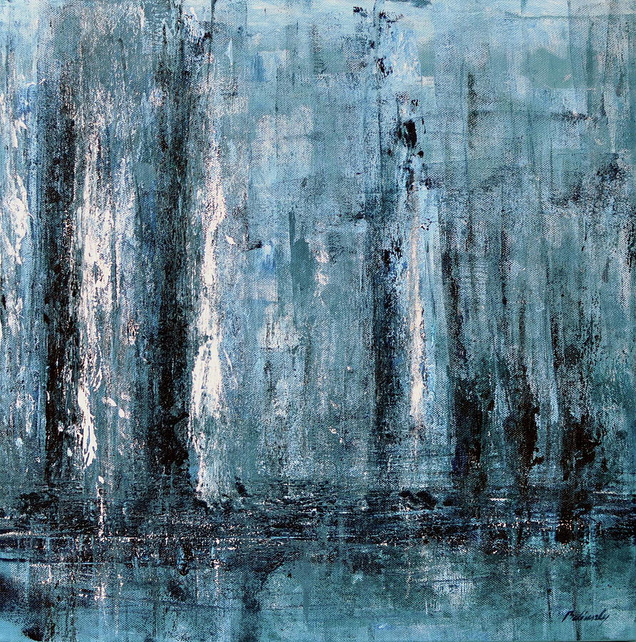 Abstract Painting - Beyond the Twin Towers by Beata Belanszky-Demko
