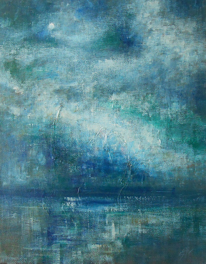 Abstract Painting - Beyond The Veil Of Mists by Jane See