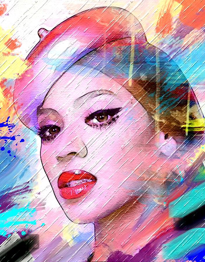 Beyonce  Knowles #2 Painting by Bogdan Floridana Oana
