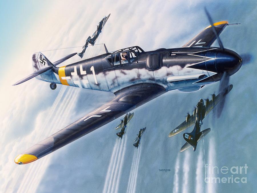 Bf-109 Digital Art - BF-109 Gustav by Stu Shepherd Bf-109 Digital Art - BF-109 Gustav by Stu Shepherd