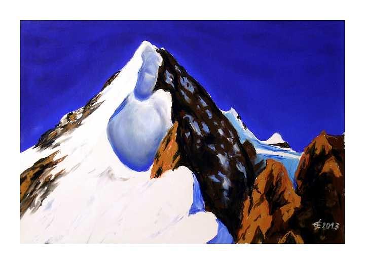Mountainscape Painting - Bianca Grat by Fritz Engelhardt