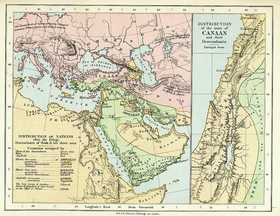 Biblical Map Digital Art by Duncan1890