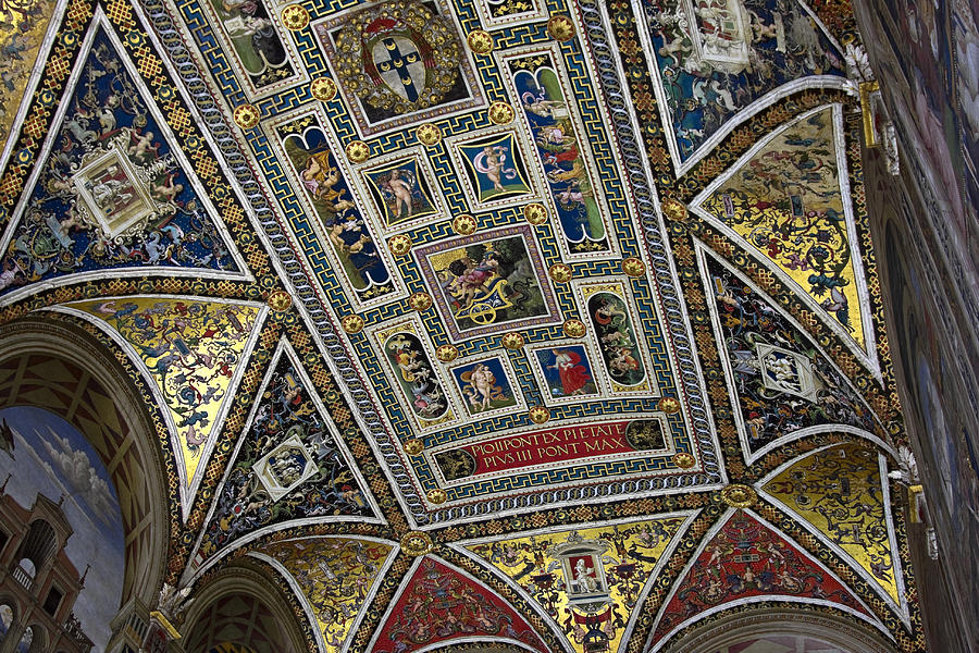 Biblioteca Piccolomini Ceiling Photograph by Sally Weigand