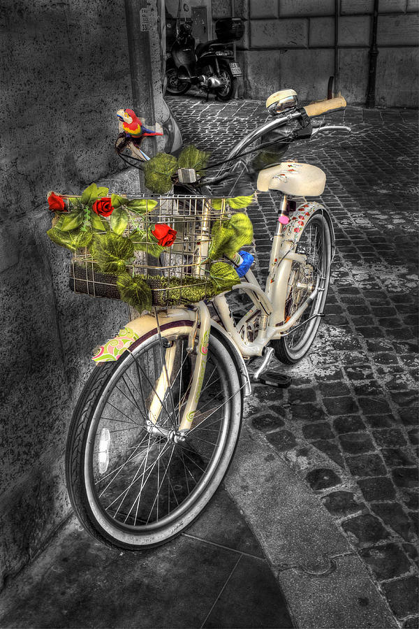 Bicicletta di Rose Digital Art by William Fields