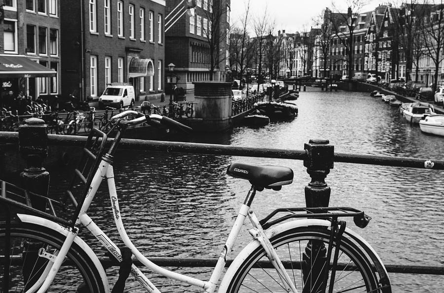 Bicycle And An Amsterdam Canal Photograph by Pati Photography