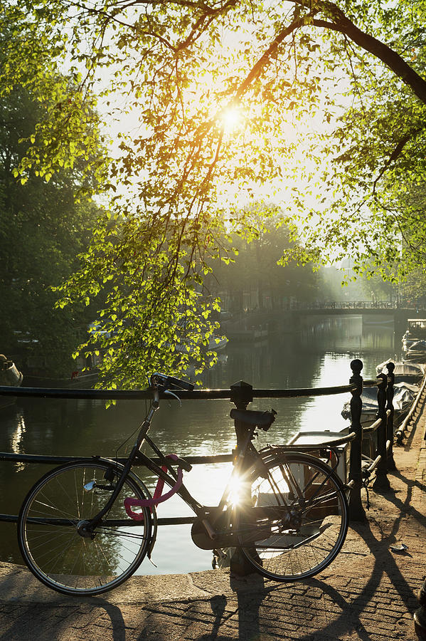 Bicycle And Bridge Over Brouwersgracht Photograph by Buena Vista Images