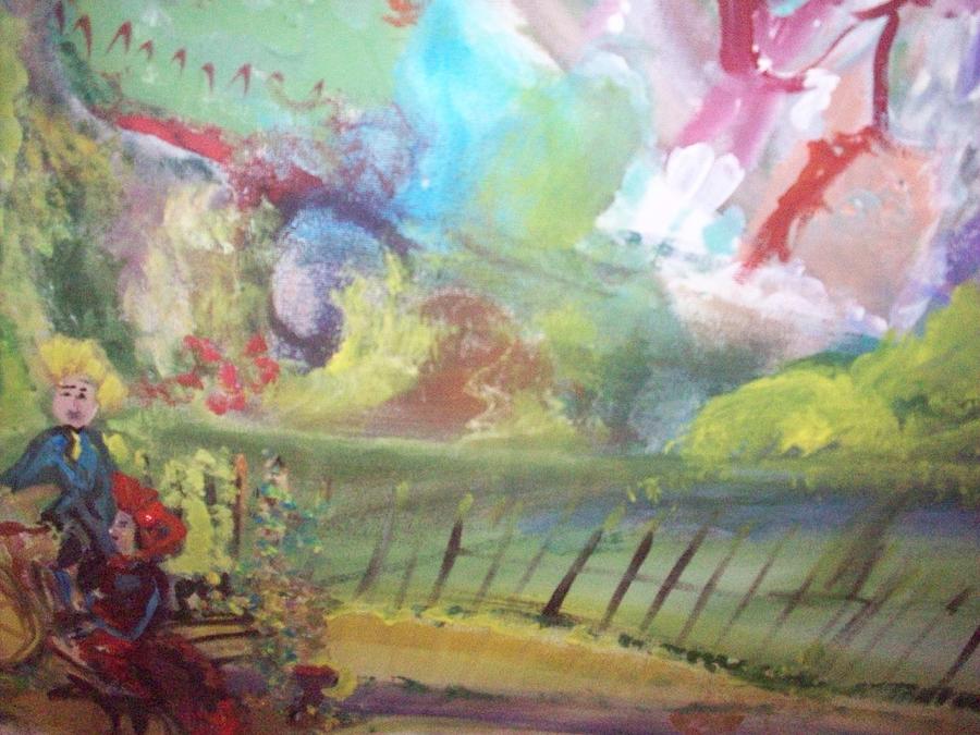 Bicycle dream Painting by Judith Desrosiers