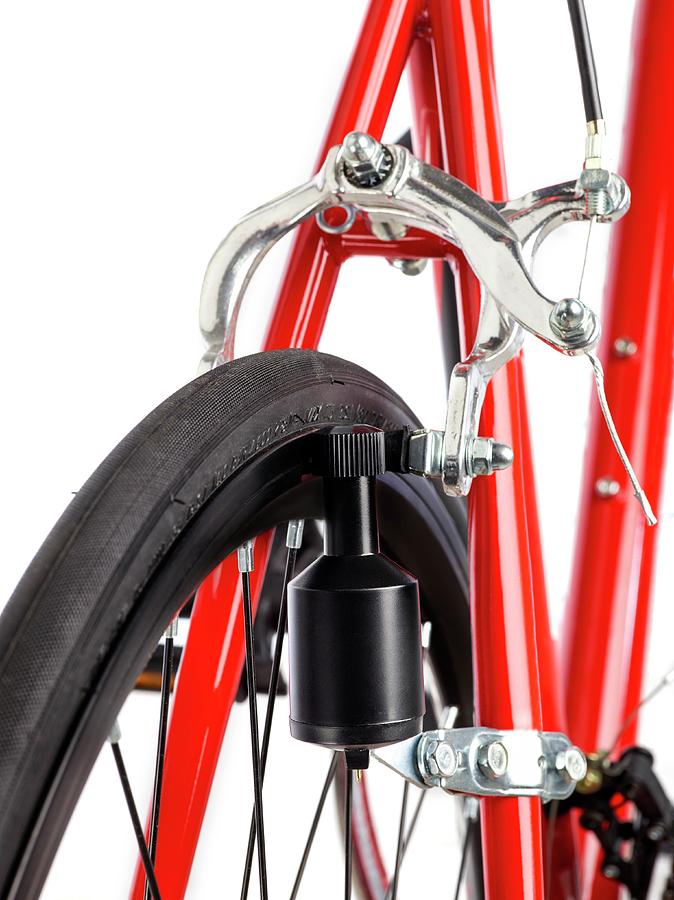 Transportation Photograph - Bicycle Dynamo Fixed To Back Wheel by Science Photo Library