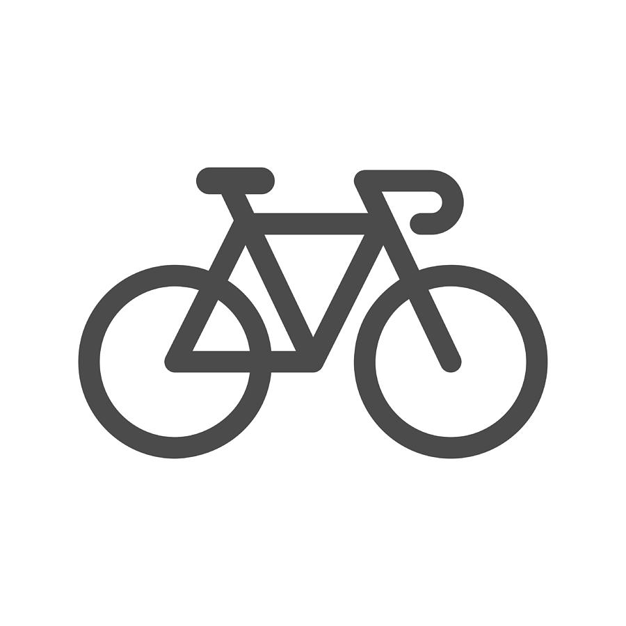 Bicycle Icon Drawing by Rakdee Bicycle Icon Drawing by Rakdee