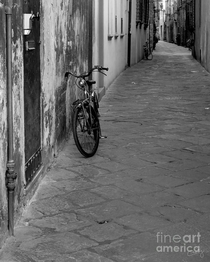 Bicycle Photograph - Bicycle in Lucca by Prints of Italy