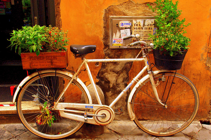 Bicycle in Rome Photograph by Caroline Stella