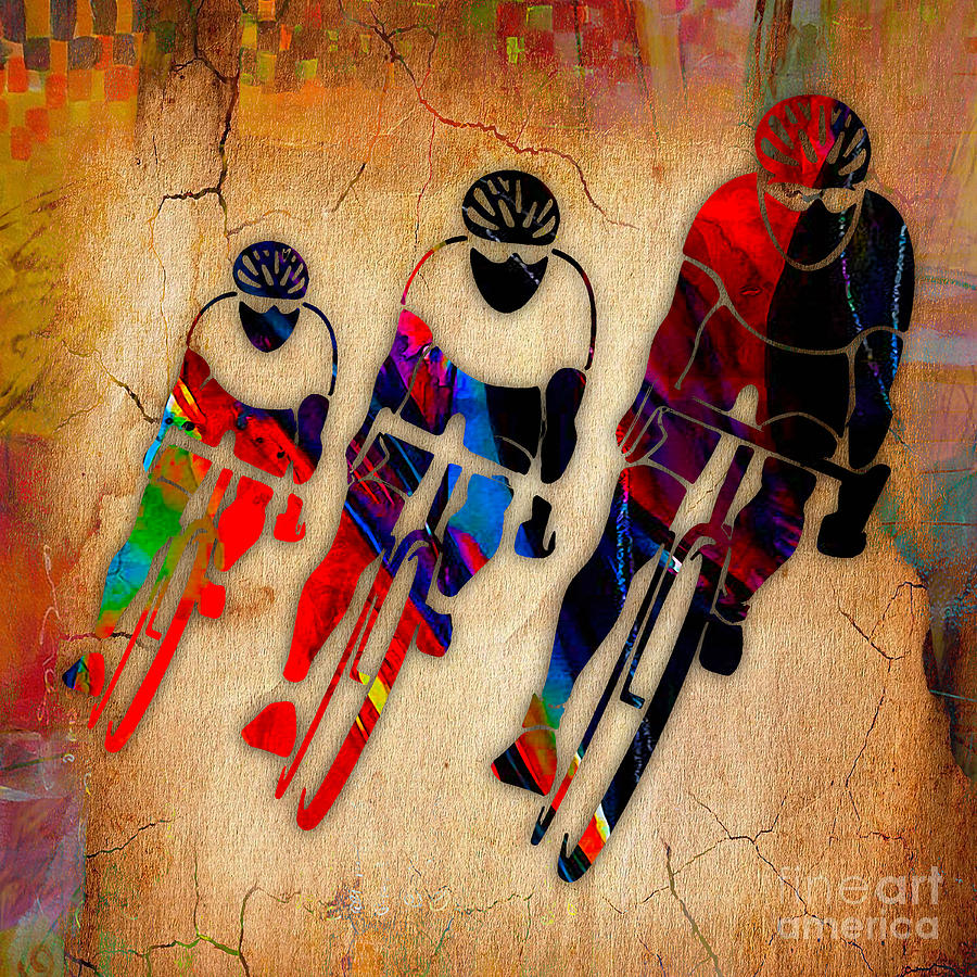 Bicycle Race Mixed Media by Marvin Blaine