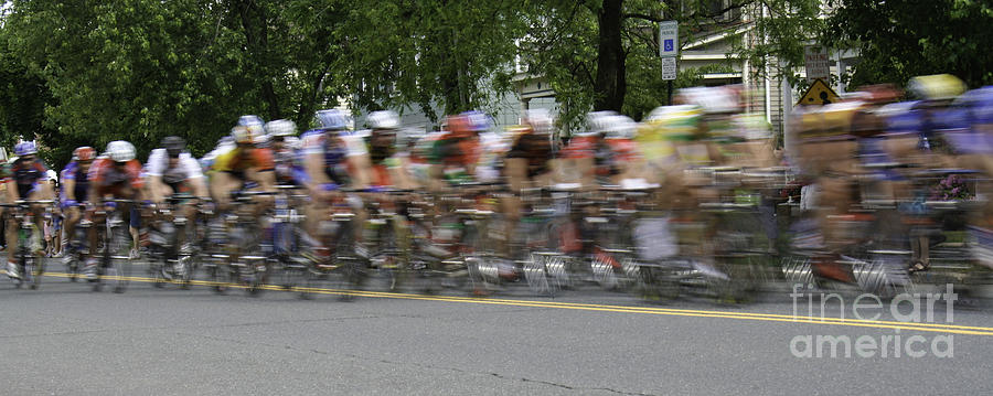 Bicycle Race Panorama Photograph by Erin Cadigan