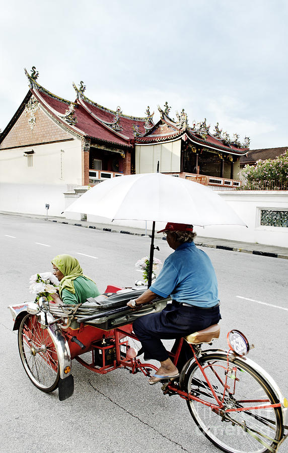 Bicycle Taxi In Penang Malaysia Photograph