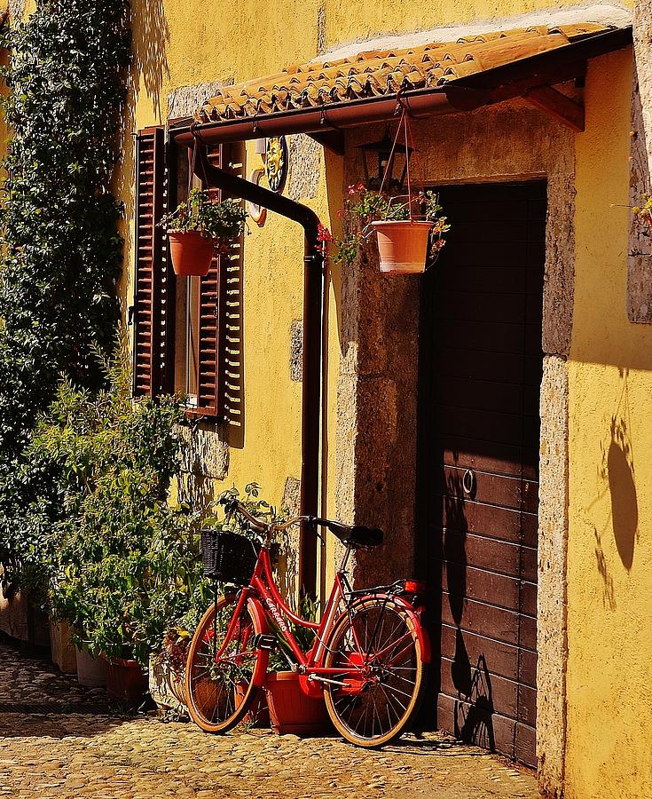 Bicycle Under the Porch Photograph by Dany Lison