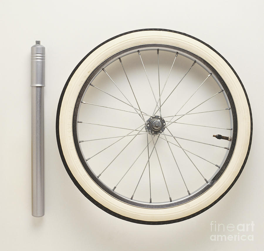 Bicycle Wheel And Tire Pump Photograph by Tim Ridley / Dorling Kindersley