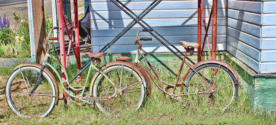 Bicycles from days gone by Photograph by Cathy Anderson