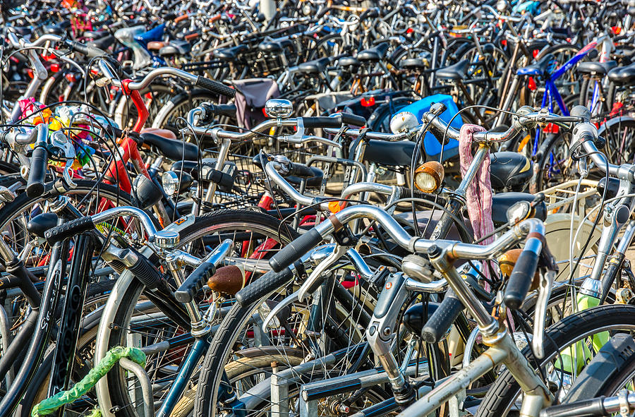 Bicycles In Amsterdam Photograph by Andreas Berthold