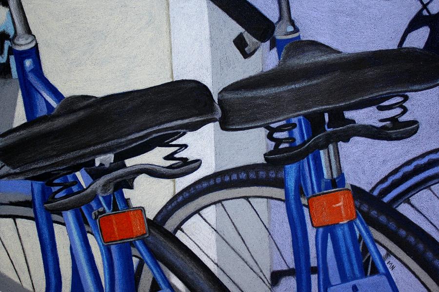 Bicycle Drawing - Bicycles  by Mary Strehl