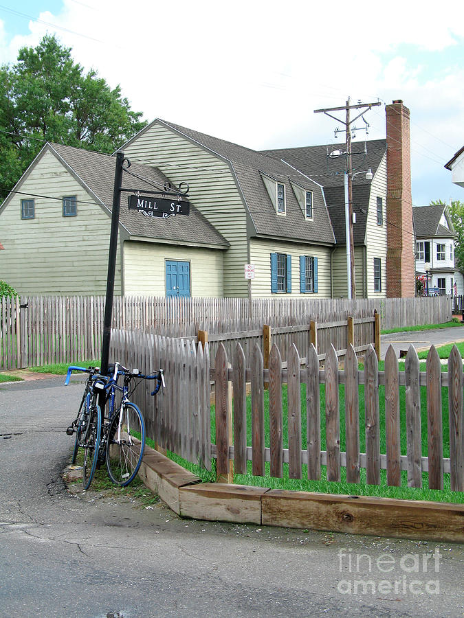 Bicycles on Side Street at Saint Michaels in Maryland Photograph by William Kuta