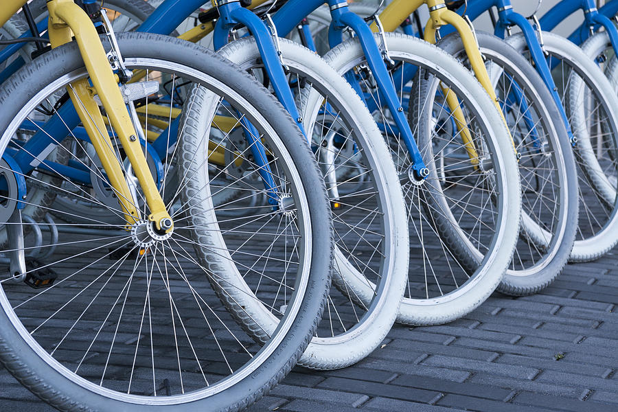 Rent Movie Photograph - Bicycles by Volodymyr Kyrylyuk