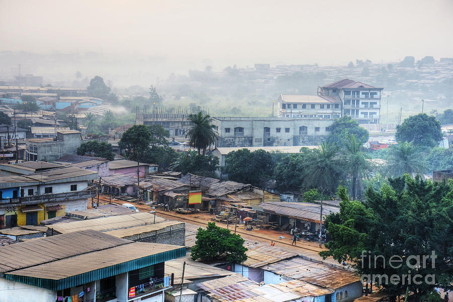 City Photograph - Big African city at dawn by Sylvie Bouchard