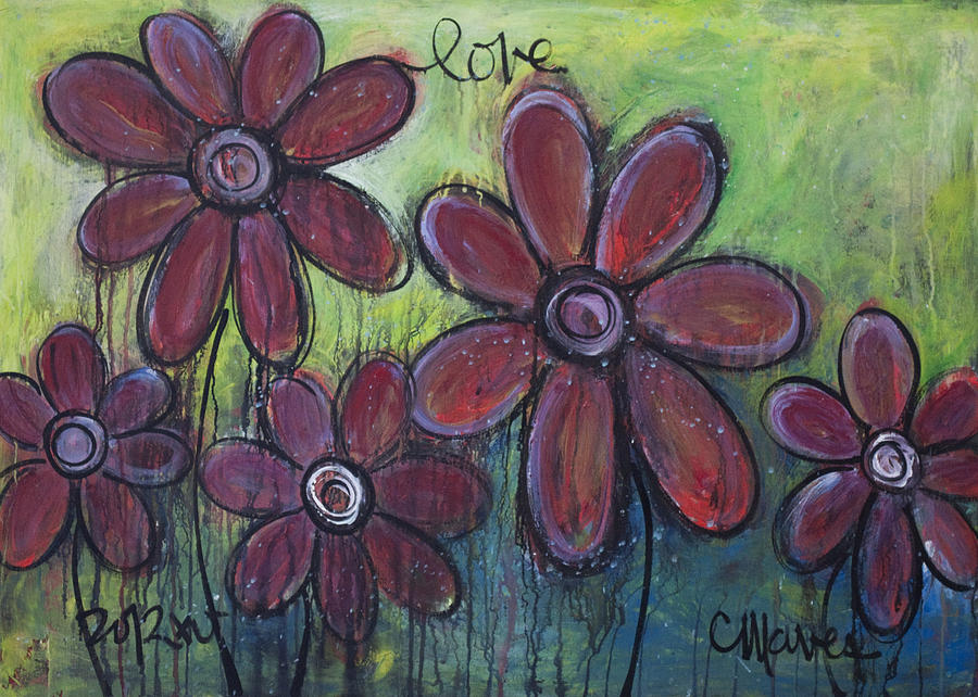 Big and Bright Daisies Painting by Laurie Maves ART