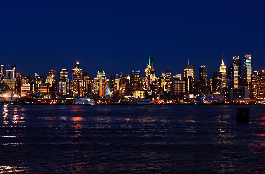 Big Apple Skyline from New Jersey Photograph by Mitchell R Grosky