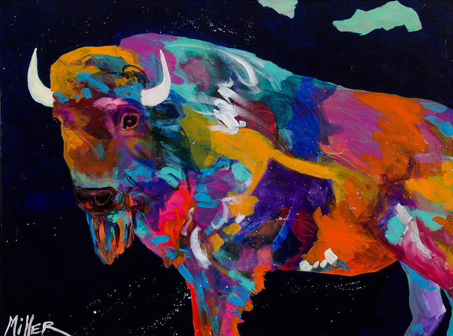 Buffalo Painting - Big Ass Buffalo by Tracy Miller
