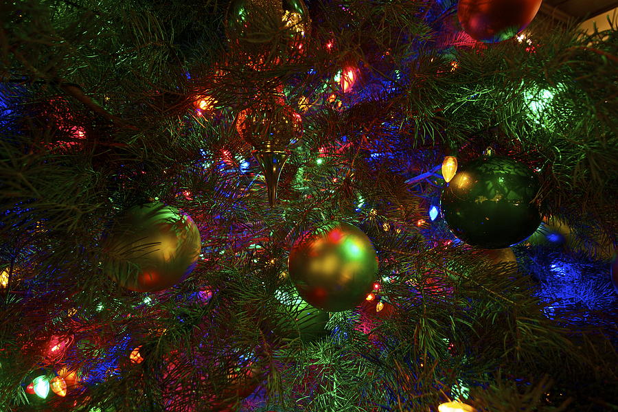 Big Bang of Christmas Ornaments Photograph by John Babis