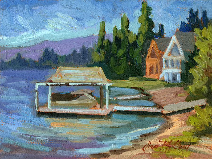 Mountain Painting - Big Bear Lake South Shore 2 by Diane McClary