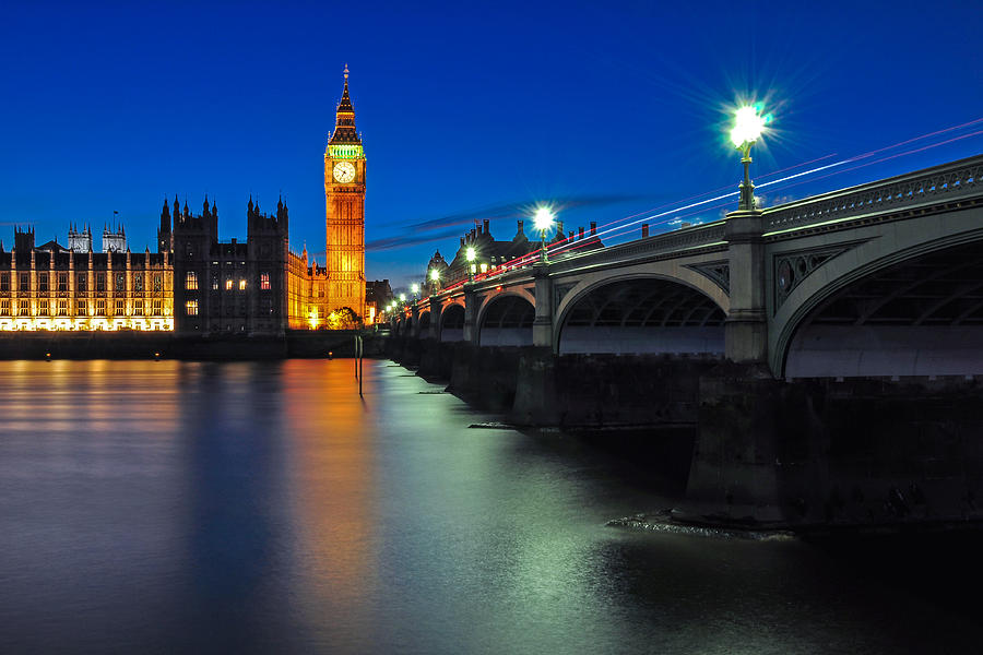 Big Ben and Westminster Bridge Photograph by Joel Thai