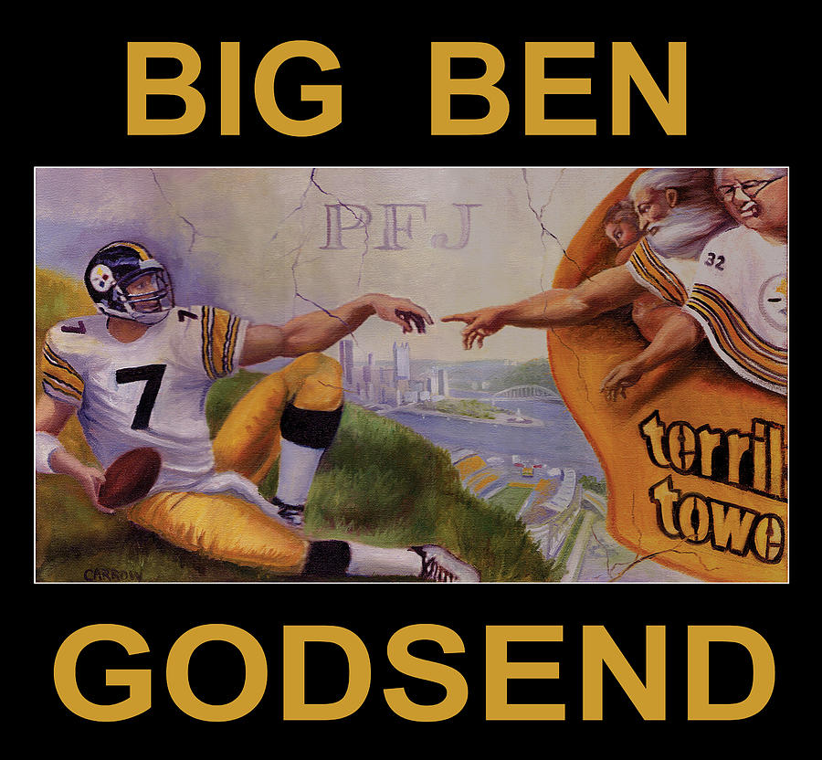 Ben Roethlisberger Painting - Big Ben Godsend by Fred Carrow