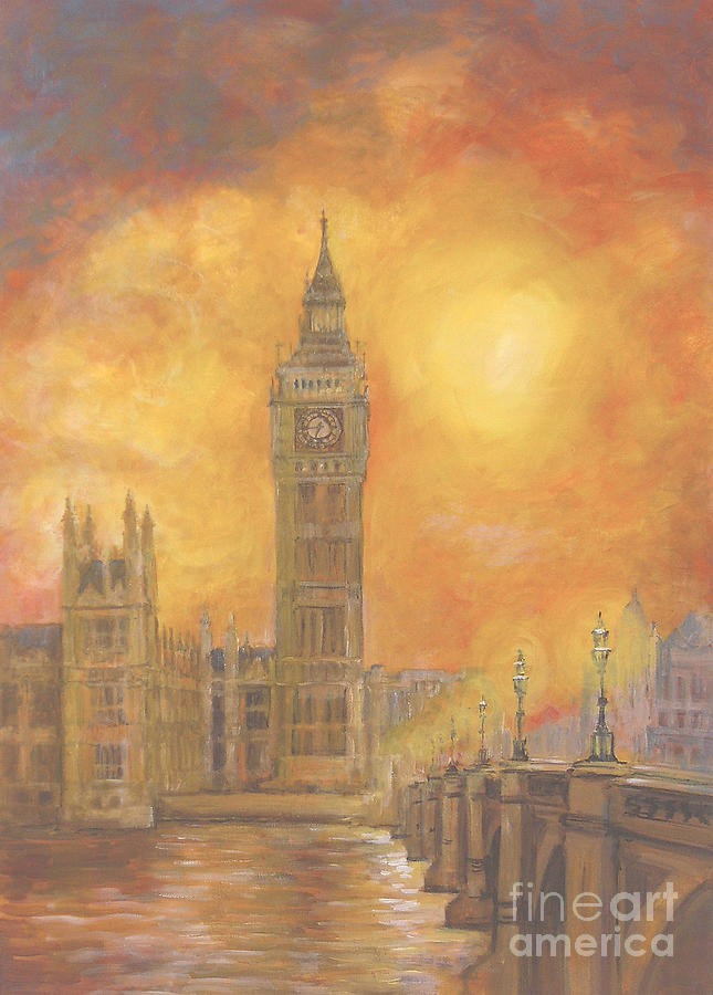 Big ben art. Биг Бен картина. Лондон Биг Бен живопись. Лондон 19 век арт БИГБЕН. Картина Биг Бен Даррен.