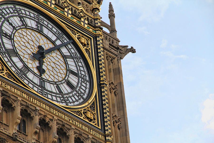 Big Bens Clock Face Photograph by Nancy Ingersoll