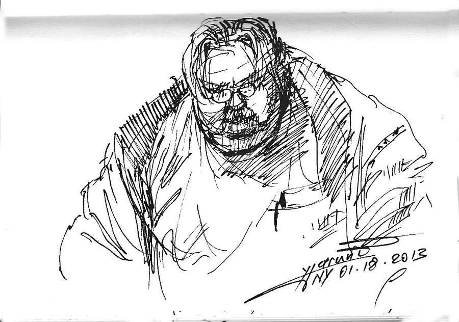 Large Man Drawing - Big Billy by Ylli Haruni