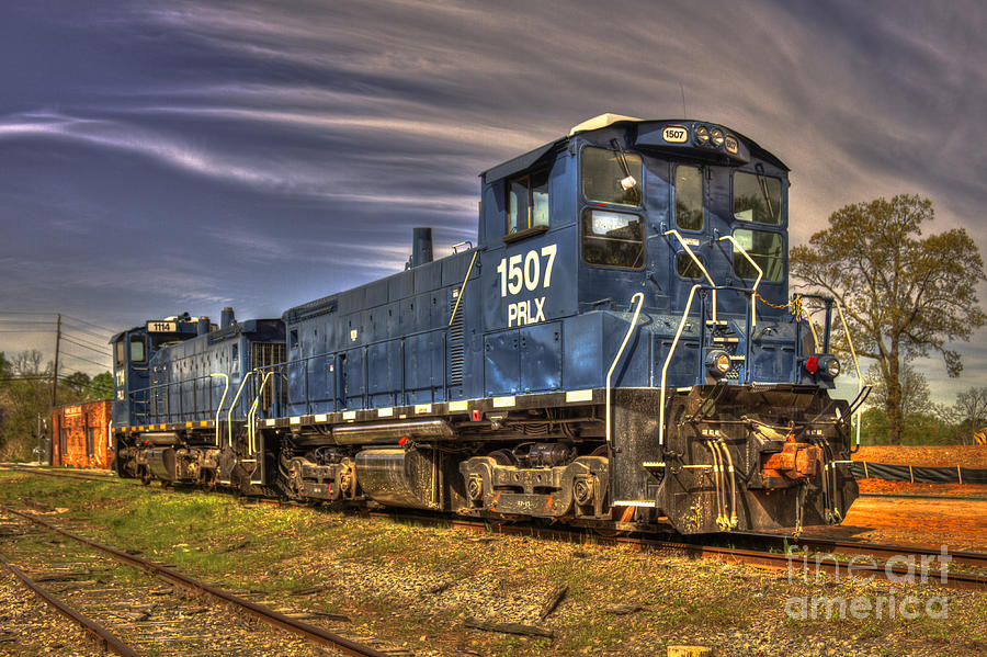 Big Blue 1507 Trains of Madison Georgia Photograph by Reid Callaway