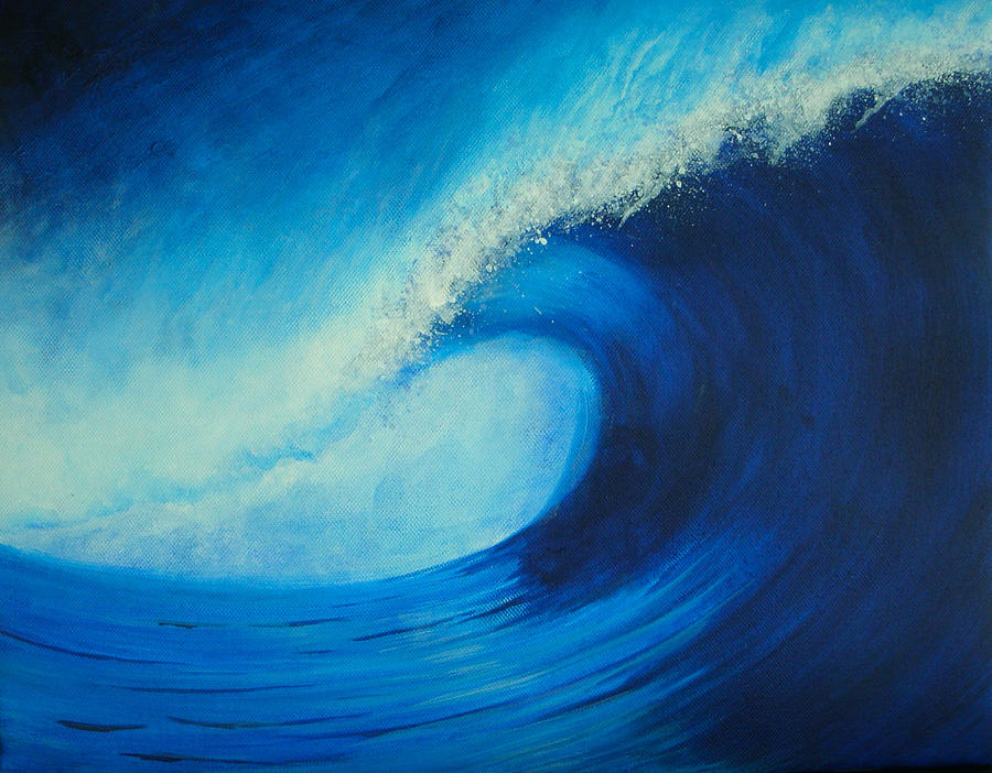 Big Blue Painting by Nelson Ruger