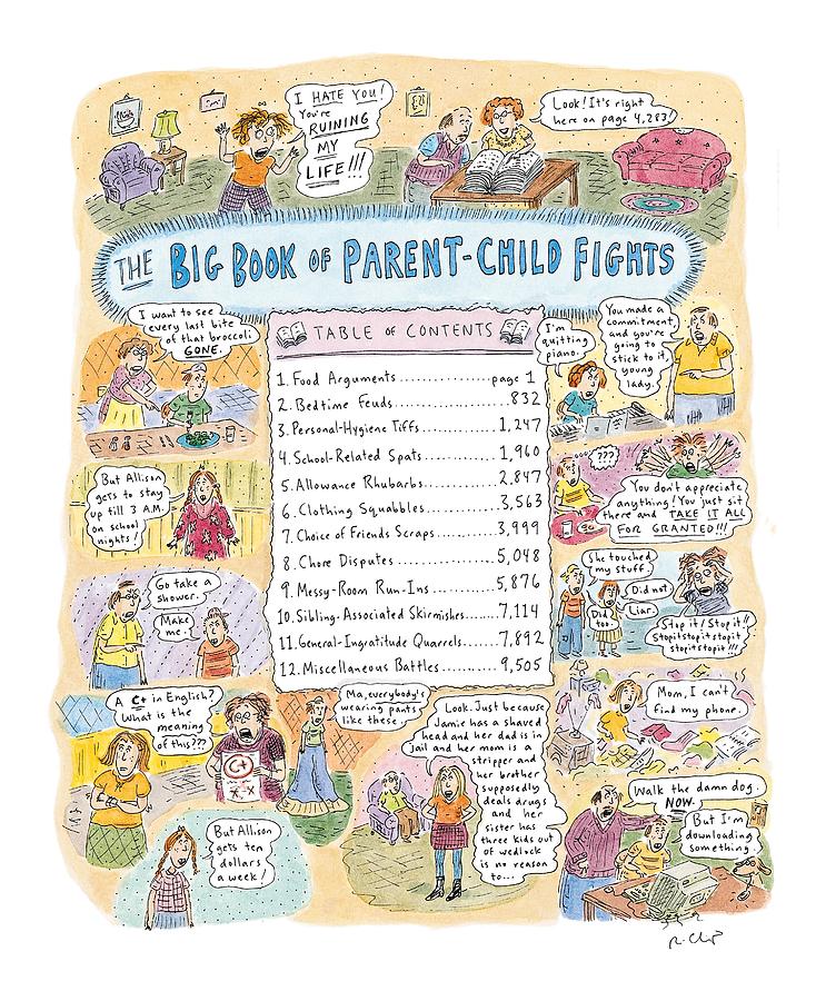 big Book Of Parent-child Fights Drawing by Roz Chast