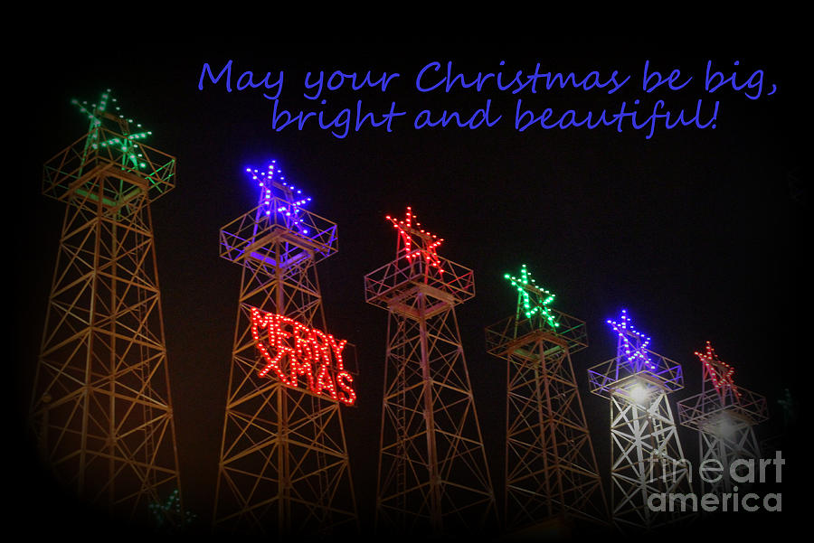 Big Bright Christmas Greeting  Photograph by Kathy  White