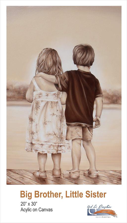 Big Brother Little Sister is a painting by Kenneth Santos which was uploade...
