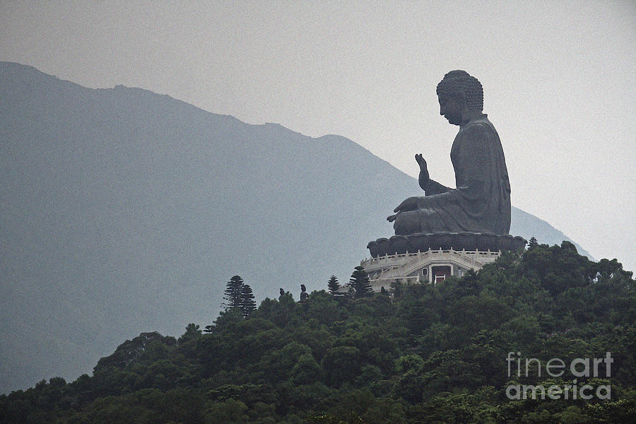 Nature Photograph - Big Buddha in Hong Kong by Lars Ruecker
